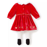 Vestido y leggings Santa Minnie para bebé